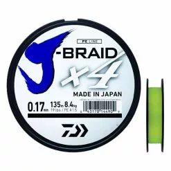 ANGELSCHNUR GEFLOCHTEN DAIWA J BRAID X4B JAUNE 270M