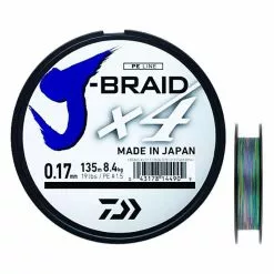 ANGELSCHNUR GEFLOCHTEN DAIWA J BRAID X4B MULTICOLORE 300M