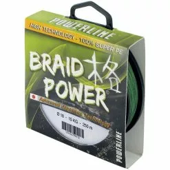 ANGELSCHNUR GEFLOCHTEN POWERLINE BRAID POWER GRÜN - 130M