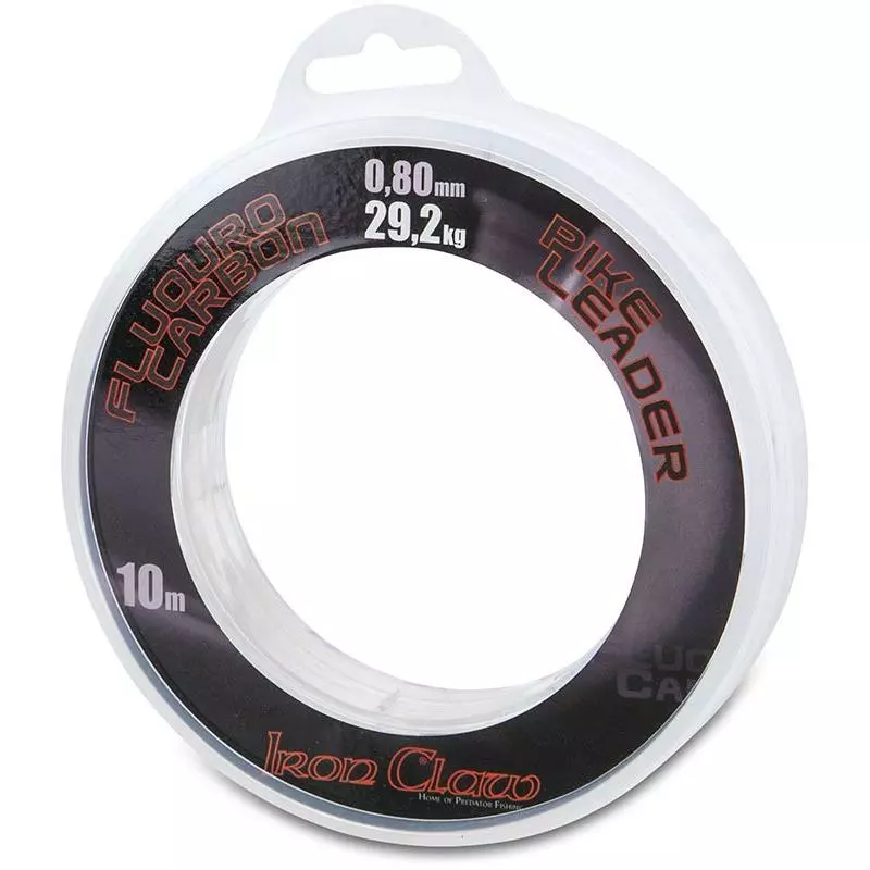 FLUOROCARBONE IRON CLAW PIKE LEADER - 10M 3 FLUOROCARBONE IRON CLAW PIKE LEADER - 10M