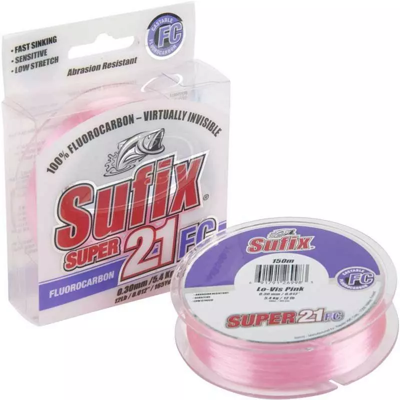 FLUOROCARBONE SUFIX SUPER 21 ROSE - 50M 3 FLUOROCARBONE SUFIX SUPER 21 ROSE - 50M