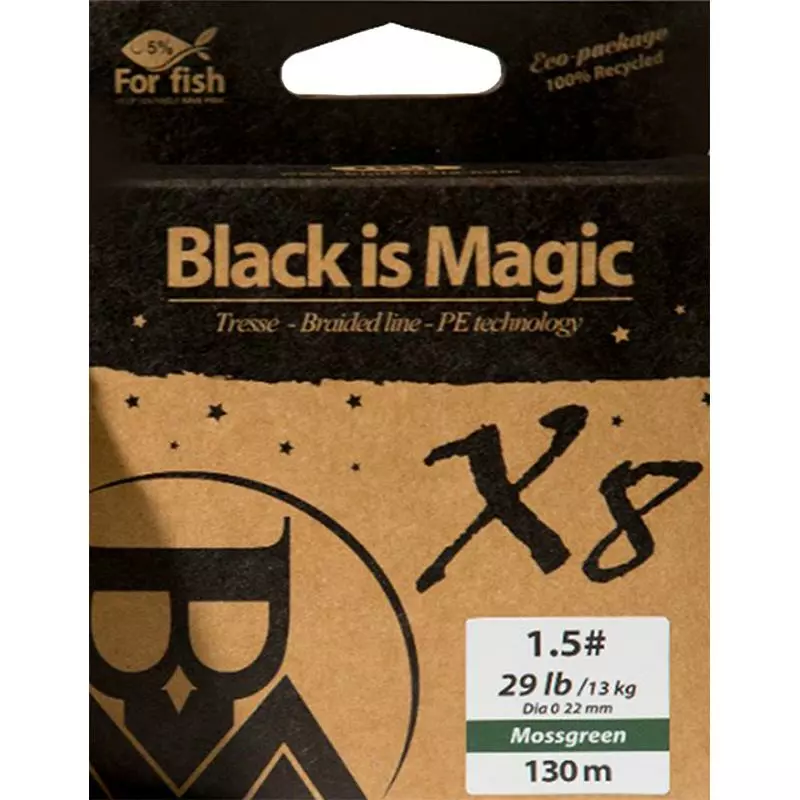 TRESSE BIM TACKLE BLACK IS MAGIC MOSSGREEN - 130M 3 TRESSE BIM TACKLE BLACK IS MAGIC MOSSGREEN - 130M