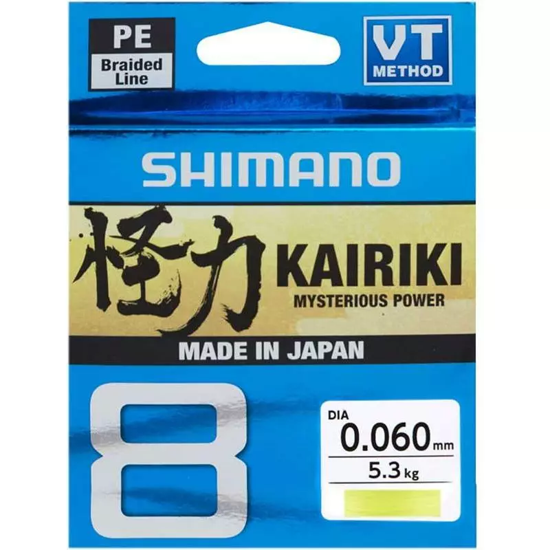 TRESSE SHIMANO KAIRIKI SX8 JAUNE - 300M 3 TRESSE SHIMANO KAIRIKI SX8 JAUNE - 300M