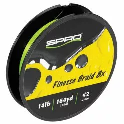 TRESSE SPRO FINESSE BRAID 8X LIME GREEN - 150M